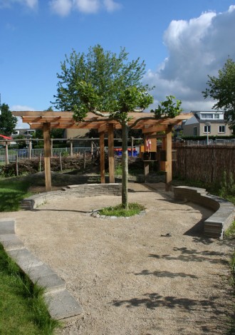 buiten-atelier bij kinderdagverblijf Suze Groeneweglaan Amstelveen